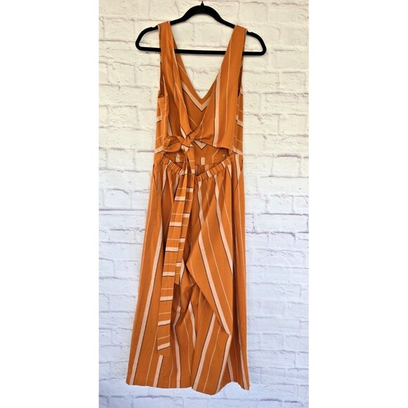 LUCKY BRAND Women's Jumpsuit Striped Boho Summer 100% Cotton Size Medium - Picture 6 of 14